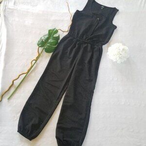 Saks Fifth Avenue Black Womens Jumpsuit Sz XS